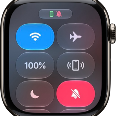 Control Center with the Silent Mode button selected.