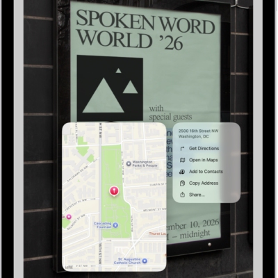 A photo of a real estate sign, with the phone number highlighted. Above the phone number are the Call, Message, Add to Contacts, and Copy options.