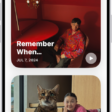 The Photos app is open to the Memories collection.