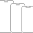 Three iPhone models with Face ID.