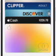 The Wallet screen, showing multiple cards and passes.