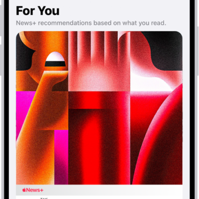 A magazine story from Apple News+. In the tabs across the bottom, News+ is selected.