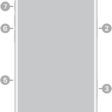 The front view of iPhone 17 Pro Max. The front camera is at the top center. The side button is on the right side. The USB-C connector is on the bottom. On the left side, from bottom to top, are the SIM tray, the volume buttons, and the Action button.