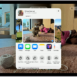 A photo is open in the Photos app and the share options are displayed in the middle of the screen.