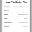 A list of all accounts with passwords that are stored in the Passwords app.