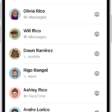 The Favorites screen in the Contacts app; six contacts are listed as favorites.