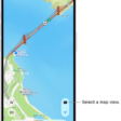 A 3D map showing points of interests.