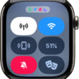 Status icons in Control Center showing iPhone connected, Location Services, Silent Mode, and Do Not Disturb.