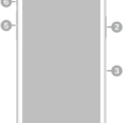 The front view of iPhone 11 Pro. The front camera is at the top center. On the right side, from top to bottom, are the side button and the SIM tray. The Lightning connector is on the bottom. On the left side, from bottom to top, are the volume buttons and the Ring/Silent switch.