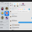 A Messages conversation with Tapbacks attributions visible near the top of the screen, and the Tapbacks menu visible above a message.