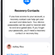 The Add Recovery Contact screen.