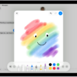 The canvas for drawing in Messages.