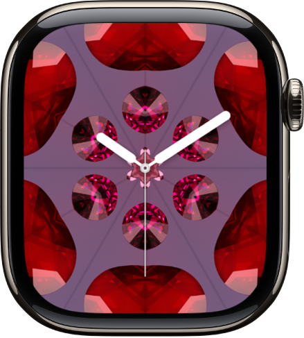The Kaleidoscope watch face, where you can add complications and adjust the watch face patterns.