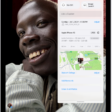 A photo is open in the Photos app. Metadata information appears over the photo including, from top to bottom, the date and time the photo was taken, the filename, the iPhone model and camera settings, and a map of the location where the photo was taken.