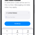 The Add Phone Number screen in Settings.