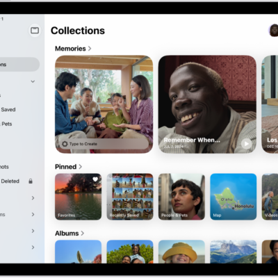 The Photos app is open and the Collections tab is selected in the sidebar.