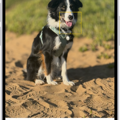 The Edit screen in the Photos app with a portrait in the center. Below the photo is a slider to adjust the Depth Adjustment setting. Below the slider, from left to right, are the Style, Portrait, Adjust, Filters, Crop, and Clean Up buttons. The Portrait button is selected.