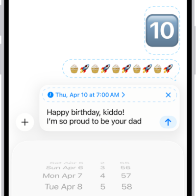 A Messages conversation with messages scheduled to be sent later.