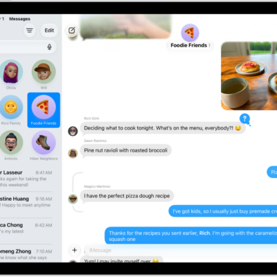 A group conversation in Messages.