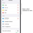 The Calendars list, with checkmarks indicating which calendars are active. The Done button for closing the list is in the top-right corner.