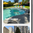 Trips is open in the Photos app. A row of years appears along the top of the screen. All is selected, and below it are collections of photos, each from a different trip.
