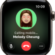 The Phone app showing call options. The Answer on iPhone button is at the top and a suggested reply is below.