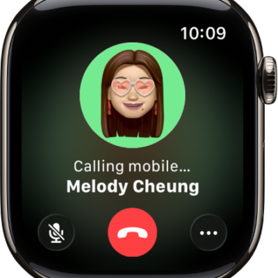 The Phone app showing call options. The Answer on iPhone button is at the top and a suggested reply is below.