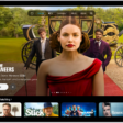 The Home tab showing a featured Apple Original in the center, above the Continue Watching row. At the top of the screen, from left to right, are the Home, Apple TV, MLS, Store, Recent Purchases, and Search tabs.