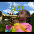 The iPad Lock Screen with a custom photo that fills the screen.
