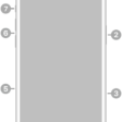 The front view of iPhone 16 Plus. The front camera is at the top center. The side button and the Camera Control are on the right side. The USB-C connector is on the bottom. On the left side, from bottom to top, are the SIM tray, the volume buttons, and the Action button.