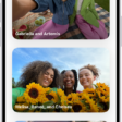 Groups is open in the People & Pets section of the Photos app, showing a list of collections labeled with the names of the people included in the group.