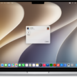 A Mac is next to an iPhone. The AirDrop dialog is open on the Mac desktop, ready to share a document with the iPhone. The iPhone screen has a notification about receiving the document.