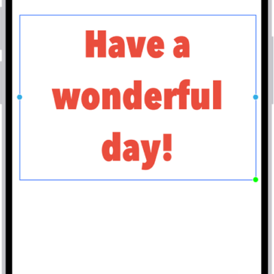 A Freeform board showing a text box selected and the text formatting tools below it.