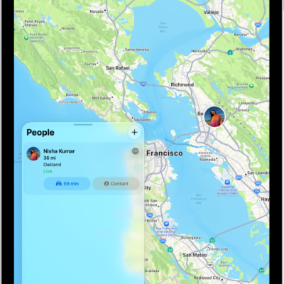 A Find My screen showing a friend’s location