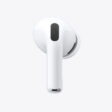 On AirPods Pro 3, the heart rate sensor blinks, then a heart rate value scrolls onto the screen with a beating heart next to it. The heart rate increases.