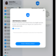 The Account Recovery Contact screen with information about the feature. The Add Recovery Contact button is at the bottom