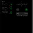 The Timers tab showing settings to set a timer. A recently created timer is below the timer settings. The World Clock, Alarm, Stopwatch, and Timers buttons are along the bottom.