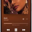 The playback controls for Music, including the Playback Destination button at the bottom of the screen.