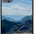 The Camera in Video mode recording a Dual Capture video. A window in the top-left of the frame displays what the front-facing camera is recording, and the rest of the frame displays what the back camera is recording.