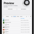 The main screen of the Preview app. The New Document and Scan Documents buttons are in the middle of the screen. Toward the bottom of the screen are the Recents, Shared, and Browse tabs.