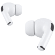 AirPods Pro are shown. One of the AirPods is being pinched on the stem.