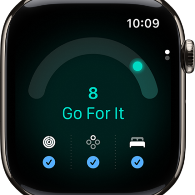 The Readiness app showing a readiness score.