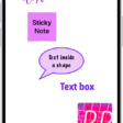 A Freeform board with text rendered in a drawing, sticky note, shape, text box, and image.