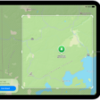 An iPad with a map of a national park. The park is framed by a rectangle with handles, which can be moved to change the size of the map to download. The selected map's download size is indicated near the bottom of the map. The Cancel and Download buttons are at the bottom of the screen.