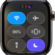 Control Center showing six buttons—Wi-Fi, Ping iPhone, Battery, Silent Mode, Theater Mode, and Do Not Disturb.