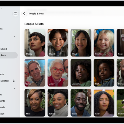 The People & Pets collection is open in the Photos app.