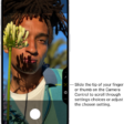 The Camera Control menu is open in Camera. The Zoom control is selected.