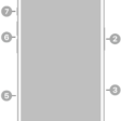 The front view of iPhone 16. The front camera is at the top center. The side button and the Camera Control are on the right side. The USB-C connector is on the bottom. On the left side, from bottom to top, are the SIM tray, the volume buttons, and the Action button.