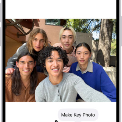 A Live Photo is open in the Photos app. Beneath the photo is the frame viewer with the Make Key Photo button active. On either end of the frame viewer are two arrows that allow you to trim the Live Photo. At the bottom of the screen are the Live, Adjust, Filters, and Crop buttons. The Live button is selected.